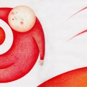 rosso-tondo-susy-zanella-digital-art-illustration