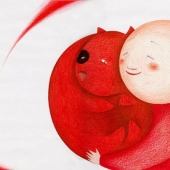 rosso-tondo-susy-zanella-digital-art-illustration